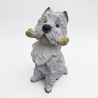 Deko Figur Statue Skulptur 42 cm Figuren Statuen Skulpturen Garten Hund (A417)