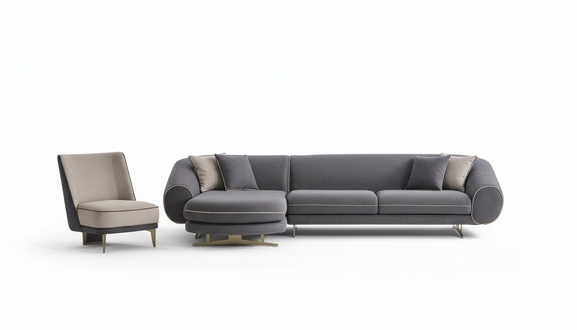 Große Wohnlandschaft Designer Couchtisch Stilvoller Beistelltisch 4tlg