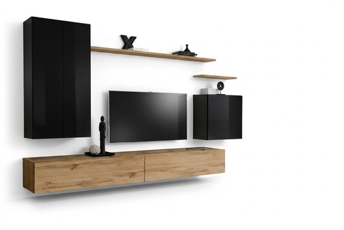 Luxus Komplette Wohnwand Sideboard Wandregal Wohnzimmer Einrichtung Wandschrank
