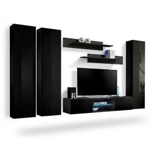 Wohnzimmer Wohnwand TV Ständer Sideboard Holz Wandschrank Designer Einrichtung