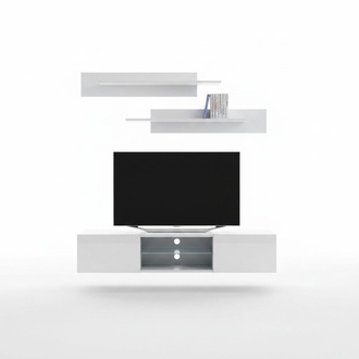 Wohnwand Komplette Set 3 tlg Wandregale ModerneTV Ständer Regale Möbel