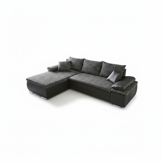 Ecksofa L-Form Sofa Couch Design Polster Schlafsofa Textil Bettfunktion Textil