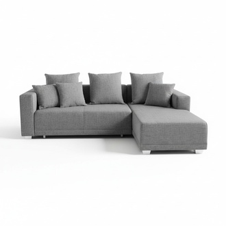 Ecksofa L Form Sofa Couch Polster Sofas Wohnlandschaft Stoffsofa Hocker Couchen