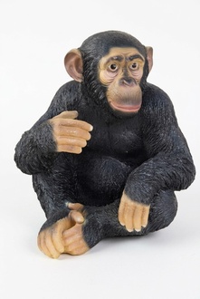 Design Affe sitzendem Figur Statue Skulptur Figuren Skulpturen Garten Deko