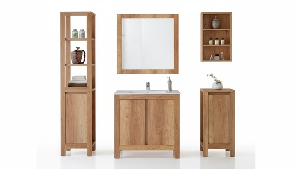 Design Badezimmer Möbel Bad Set Garnitur Schrank Waschbecken Badmöbelsets 5tlg.