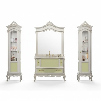 Design Badezimmer Möbel Bad 4tlg. Set Garnitur Vitrine Waschbecken