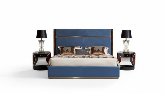 Design Bett 2x Nachttisch 3 tlg. Schlafzimmer Set Luxus komplett Garnitur Neu