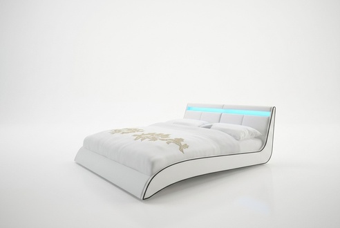 Design Betten Doppel Ehe Modernes Hotel Gestell Schlaf Zimmer Leder Luxus Bett