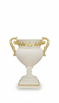 Design Blumen Topf Dekoration XXL Vase Vasen 49cm Handarbeit Deko Kelch Pokal