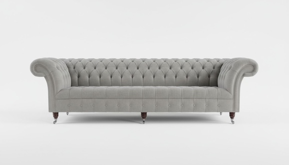 Design Chesterfield Sofa 4 Sitzer Couch Polster Luxus Klassische Textil Sofas
