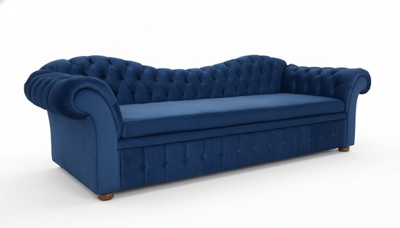 Design Chesterfield Sofagarnitur 3Sitzer Textil Couch Polster Sofas Sofas