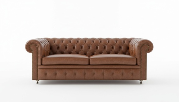 Design Chesterfield Sofagarnitur 3-Sitzer Leder Couch Polster Sofas Sofa