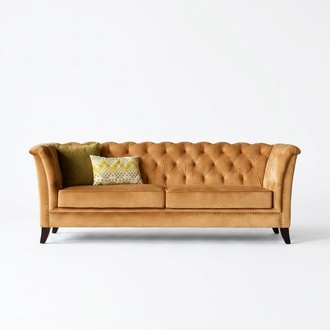 Design Chesterfield Sofagarnitur 3-Sitzer Textil Couch Polster Sofas Sofa