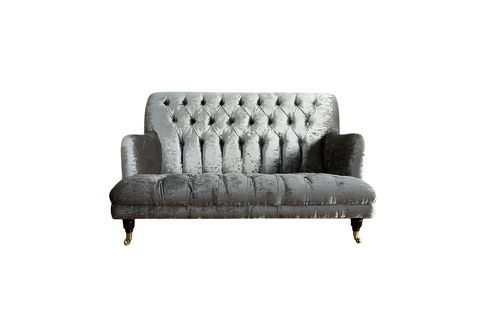 Design Chesterfield Stoff Couch Sofa 2 Sitzer Polster Sofas Neu Textil Stoff