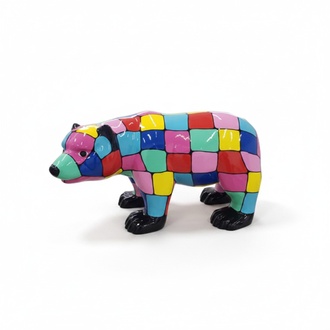 Design Dekoration Figur Bär aus Kunststoff Garten Skulptur Statuen 60x100cm