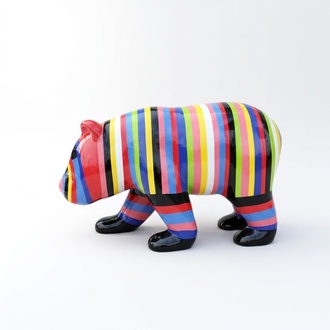 Design Dekoration Figur Bär aus Kunststoff Garten Skulptur Statuen 165x90cm