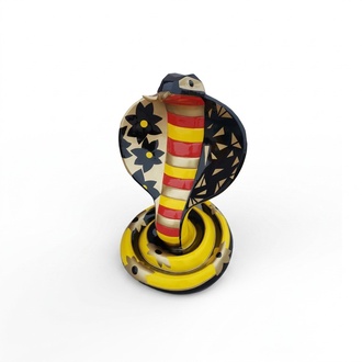 Design Dekoration Figur Cobra aus Kunststoff Garten Skulptur Statuen 90 cm