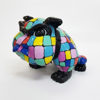 Design Dekoration Figur Hund Kunststoff Garten Skulptur Statuen 73x130cm