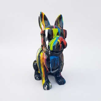 Design Dekoration Figur Hund aus Kunststoff Garten Skulptur Statuen 80cm