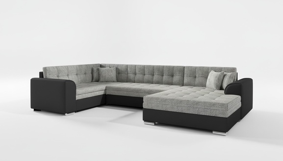 Design Ecksofa Schlafsofa Bettfunktion Couch Leder Textil Polster Sofas