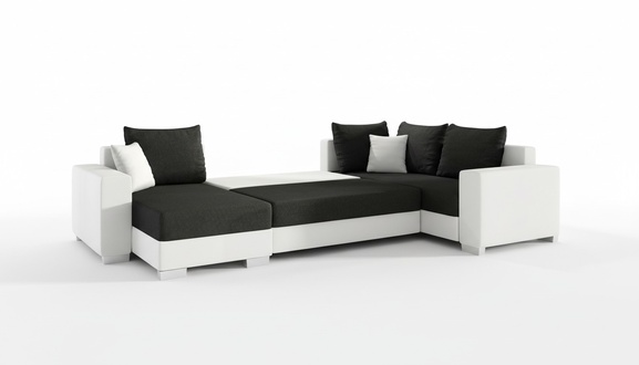 Design Ecksofa Sofa Schlafsofa Bettfunktion Couch Polster Textil Sofas