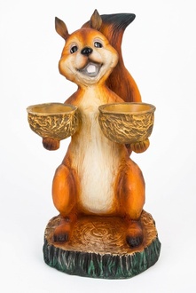 Design Eichhörnchen Figur Garten Statue Skulptur Figuren Skulpturen Deko