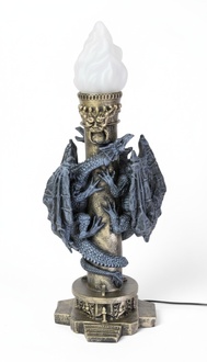 Design Gothik Stehleuchte Lampe Stand Leuchte Leuchten Drachen Lampen