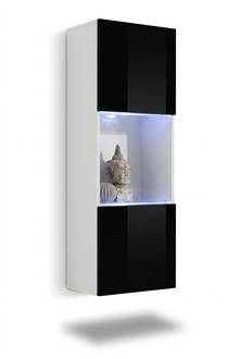 Design Hänge Vitrine Luxus Regal Schrank Wohnzimmer Holz Möbel Modern