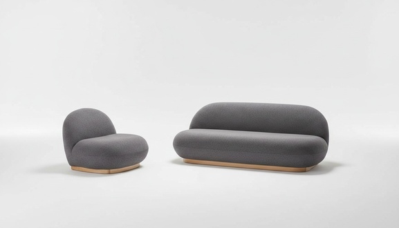 Design-Highlight – Set aus Sofa und Sessel