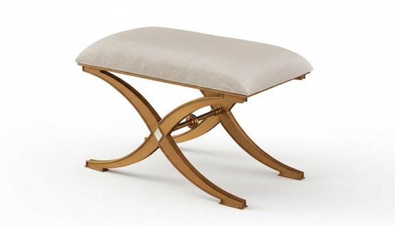Design Hocker Bank Luxus Pouf Fußhocker Möbel Polsterhocker Sitzhocker 80x45cm