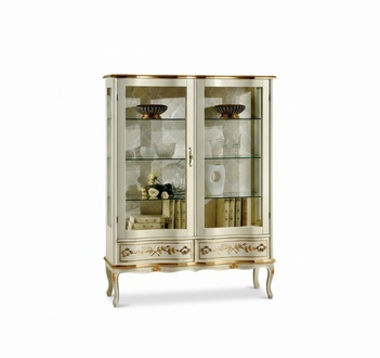 Design Holz Schrank Vitrinen Schränke Italienische Luxus Möbel Anrichte Barock Stil