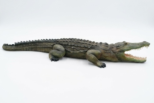 Design Krokodil Figur Statue Skulptur Figuren Skulpturen Garten dekoration