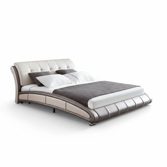 Design Leder Bett Polster Doppel Hotel Betten Schlaf Zimmer Ehe 180x200 cm Luxus