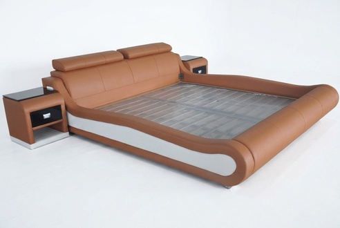 Design Luxus Bett Polster Ehe Hotel Moderne Betten Leder 140/160/180/200 LB8825
