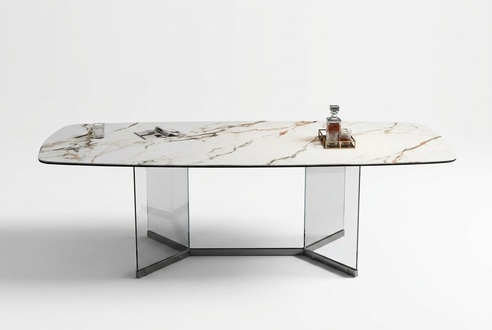 Design Marmortisch Wohn Tische Ess Zimmer Edelstahl Tisch Moderner Esstisch