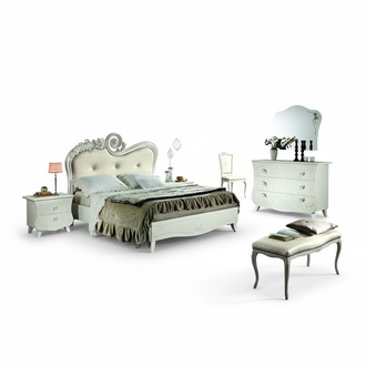 Design Möbel Klassisch Luxus Betten Neu Bett 2x Nachttisch Schlafzimmer Set 3tlg