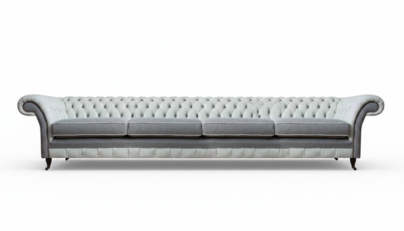 Design Polstermöbel Sofa Viersitzer Couch Ledersofa Polster Stoff Möbel