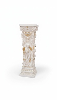 Design Säule mit Amorette 100 cm Figuren Säulen Sockel Blumen Ständer
