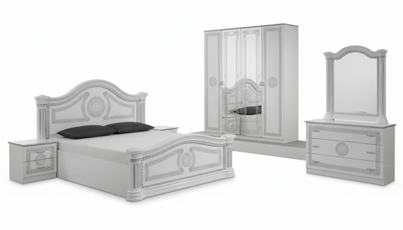 Design Schlafzimmer 3tlg. Bett 2x Nachttisch Klassischer Luxus Betten Set Möbel