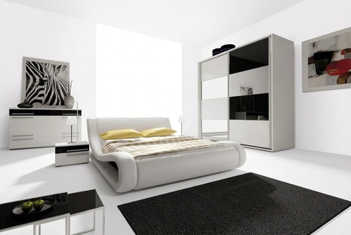 Design Schlafzimmer Garnituren Komplett Schrank Bett Kommode Nachttisch Modern
