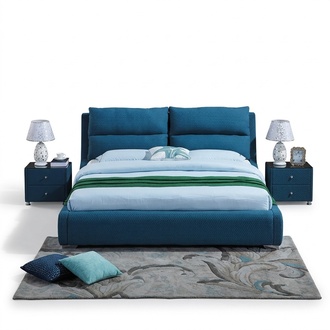 Design Schlafzimmer Lederbett 3tlg. Set 2x Nachttisch Betten Luxus Möbel Konsole