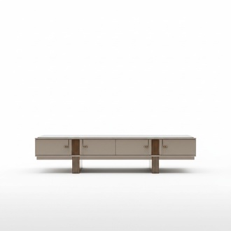 Design Sideboard Kommode Sideboard Spiegel Holz Beige Möbelneuheit
