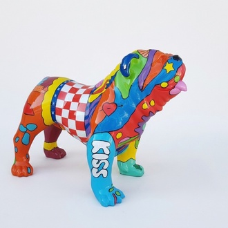 Design Skulptur Dekoration Figur Hund aus Kunststoff Garten Statuen 72x90 cm