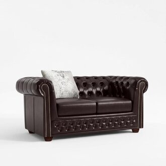Design Sofa 2 Sitzer Couch Chesterfield Polster Sitz Garnitur Leder Textil Neu