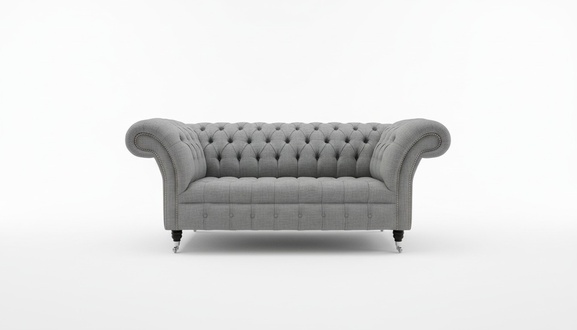 Design Sofa 2 Sitzer Sessel Chesterfield Luxus Klassische Textil Couchen