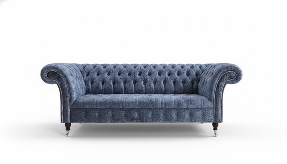 Design Sofa 3 Sessel Chesterfield Couch Polster Luxus Klassische Textil Sofas