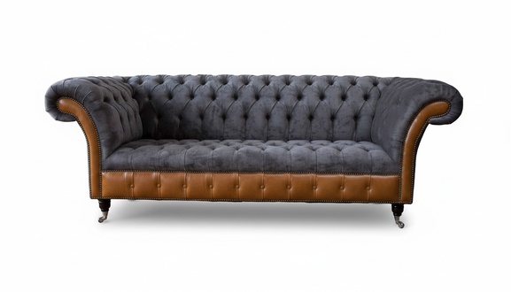 Design Sofa 3 Sitzer Chesterfield Couch Polster Sofas Dreisitzer