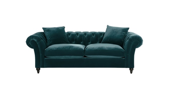 Design Sofa 3 Sitzer Couch Chsterfield Samt Polster Sofas Wohnzimmer
