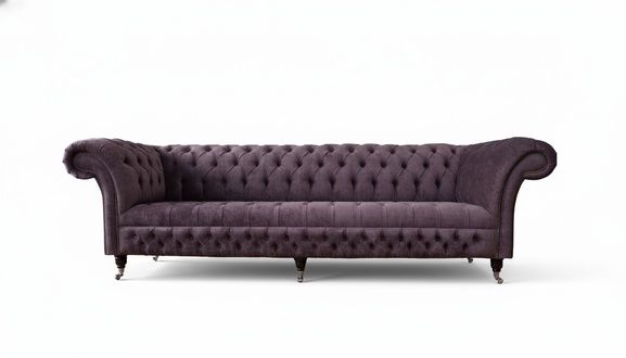 Design Sofa 4 Sitzer Couch Polster Luxus Textil Sofas Chesterfield Neu