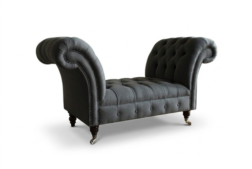 Design Sofa Sessel Couch Hocker Polster Ottomane Textil Samt Fußhocker